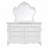 Rosy 4pc Queen Bedroom Set, White Solid Wood Nightstand Dresser Mirror