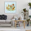 Tournesols et abeilles sur giclée encadrée bleue, design par Susan Winget-181000601-181000596
