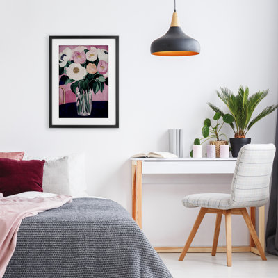 Le vase et la chaise, impression sous verre encadrée, design par Annabelle Hall