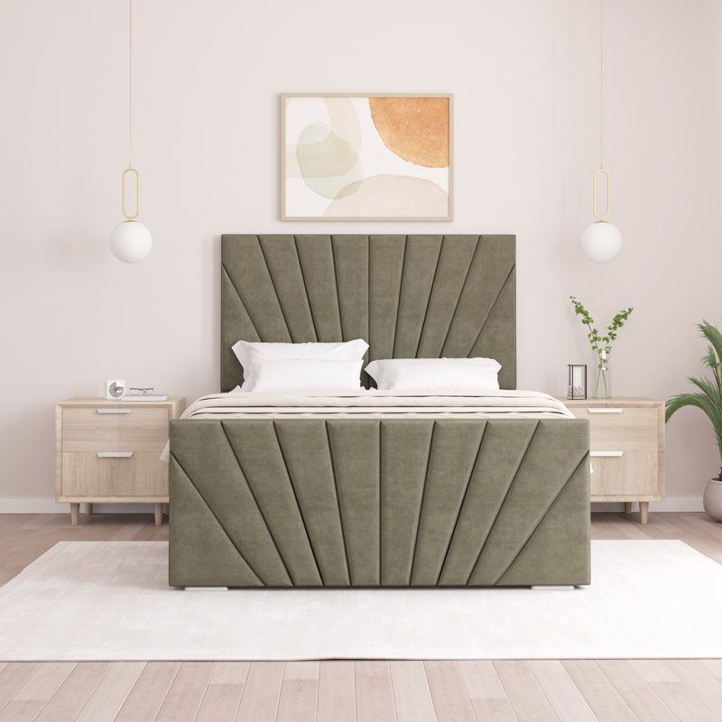 Aayanah Upholstered Bed, Asphalt, Kingsize (5')