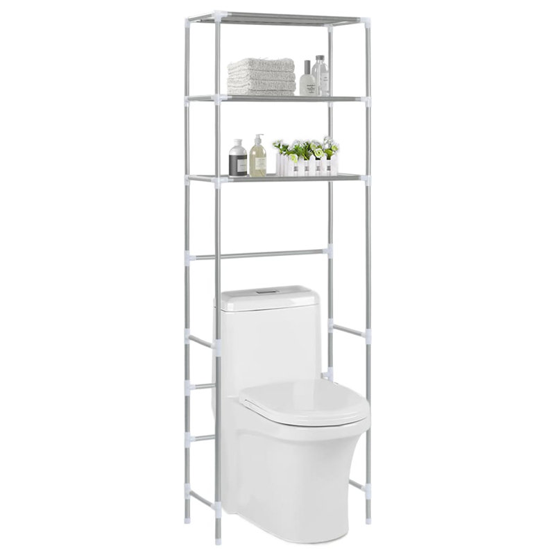 Rangement mural en acier Lynzie, Argent