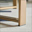 Table basse à tambour Modern Handcraft avec piédestal robuste et finition en frêne naturel, polyvalente pour n'importe quelle pièce.