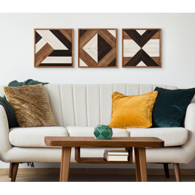 Ballez Modern Abstract Wall Decor on Solid Wood