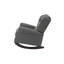 Chaise berçante grise avec accoudoirs évasés
