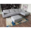Canapé modulaire en microfibre avec repose-pieds Begraj-700082976-700082977