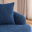 Canapé modulaire en forme de L à compression avec méridienne incurvée, canapé modulaire en chenille bleu sans assemblage, haute densité 30D pour le salon de la chambre à coucher.