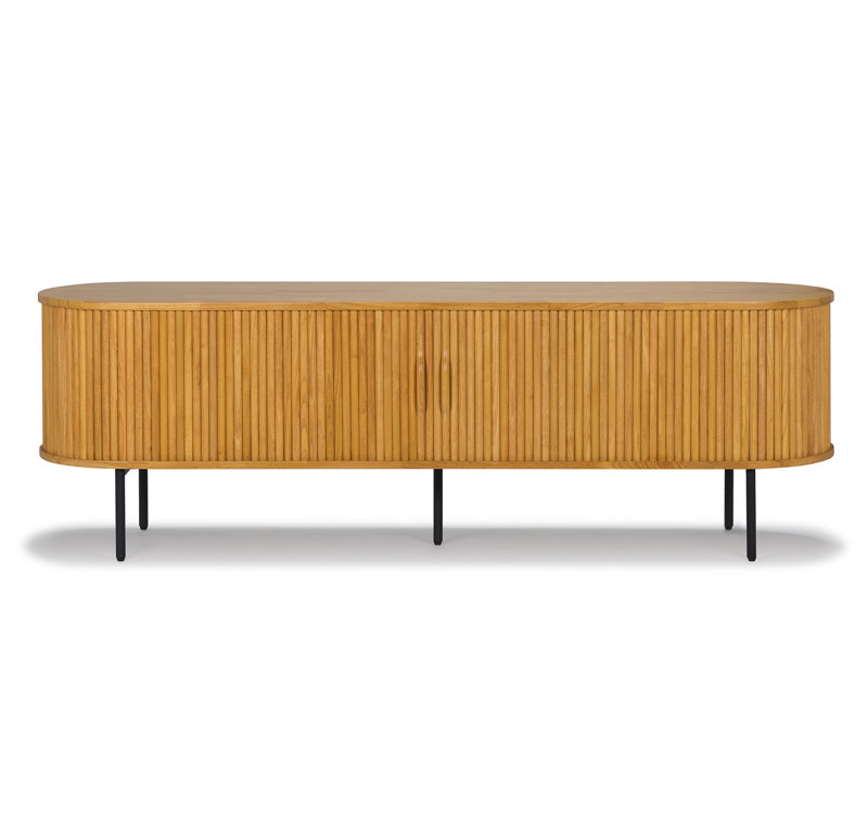 Crédence de rangement l 71 po Jainub, Naturel