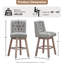 Tabouret de bar pivotant à 360 ° Terron avec pieds en bois massif Terron-675849457-675849458