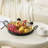 Gold Tone Decorative Ottoman Tray with Black Plate
