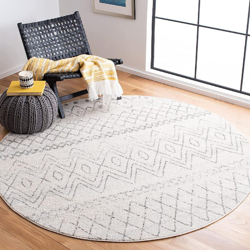 Sepulveda 700 Performance Geometric Rug, Round 6'7"