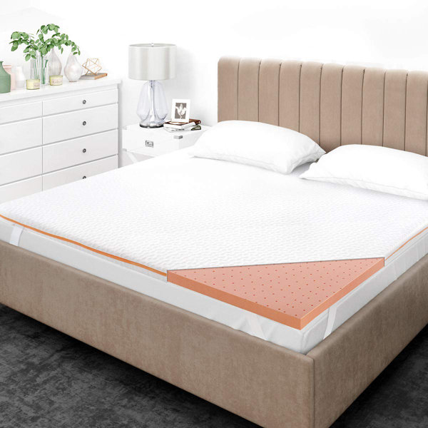 Alwyn Home Twin XL Egg Crate Foam Mattress Topper - Bed Pad for