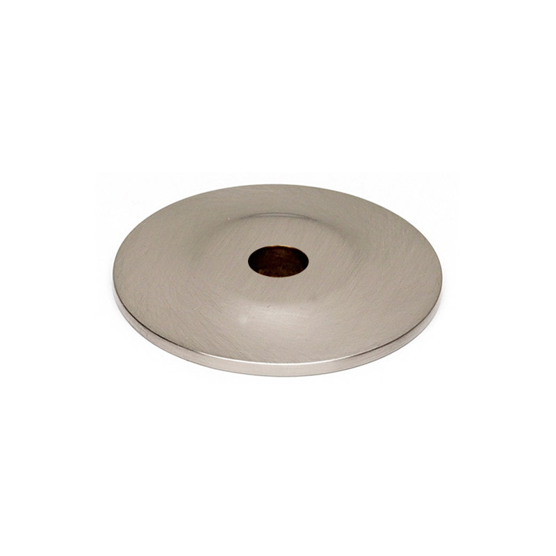 Traditional Metal Knob Backplate, Satin Nickel
