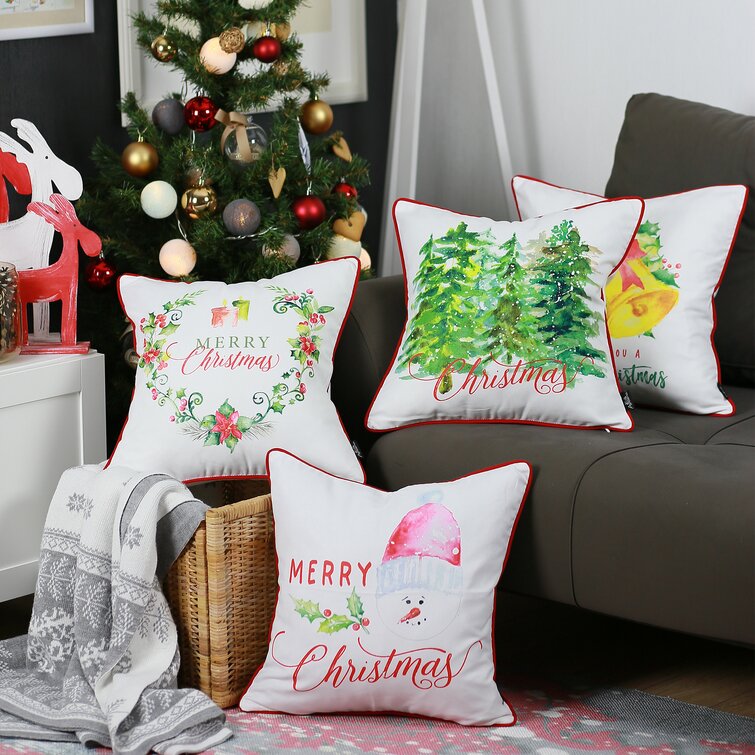 Mike&Co. New York Christmas Snowflakes Throw Pillow Covers & Insert