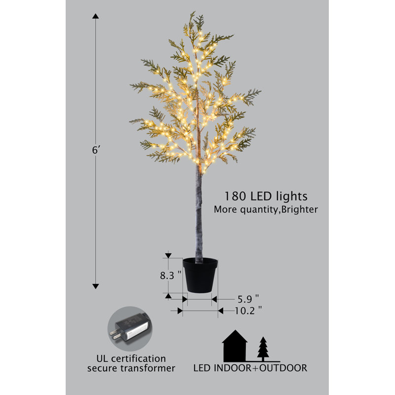 72" Artificial Cypress Tree in Pot