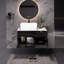 Meuble-lavabo flottant avec lavabo et deux armoires