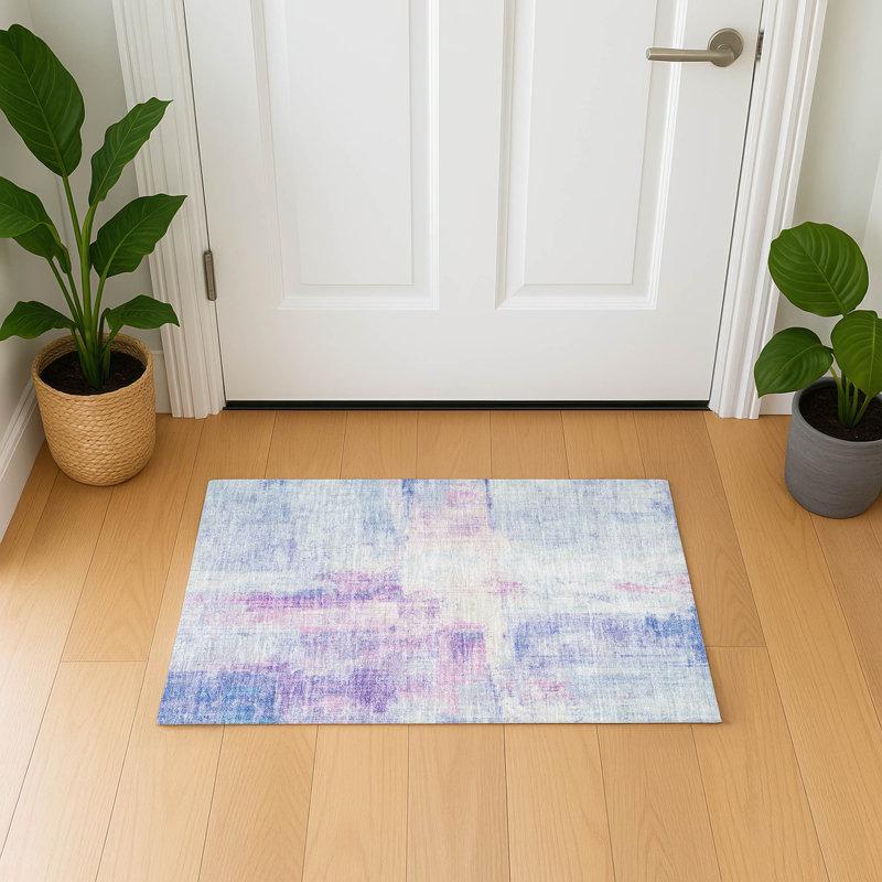 Tapis moderne de qualité supérieure lavable à la machine Bucz AMF1759, Rectangle 1 pi 8 po x 2 pi 6 po