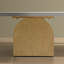 Table basse ovale en bois