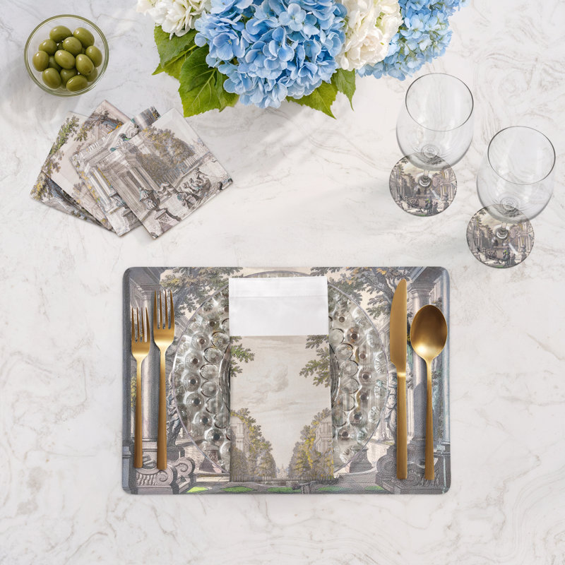 Dimanche a Paris Pebble 17.5" Vinyl Placemat, Sunrise