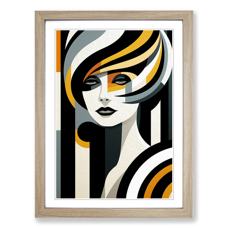 Single Picture Frame Print on Wood, Oak Framed, 64cm H x 46cm W