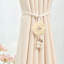 Kbndieu Camellia Curtain Tiebacks Curtain Accessories and Decor Sheer Curtain Pearl Tying Cord Modern Concise Adjustable Curtain Tiebacks