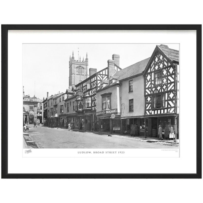 Ludlow, Broad Street 1923 - Single Picture Frame Print, 60cm H x 80cm W x 2.3cm D