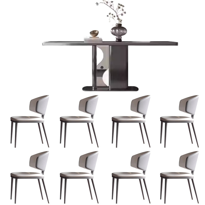 Table et chaise de luxe Deluxe Sense Simple Light, Noir, noir, noir, noir