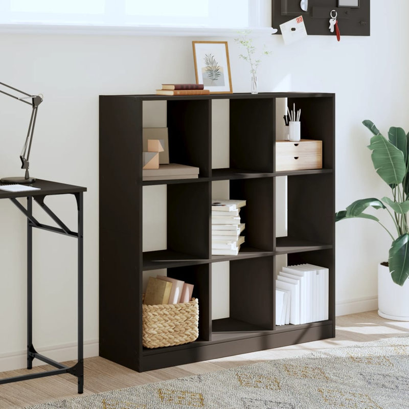 Aydrien 108cm H x 102cm W Bookcase, Black