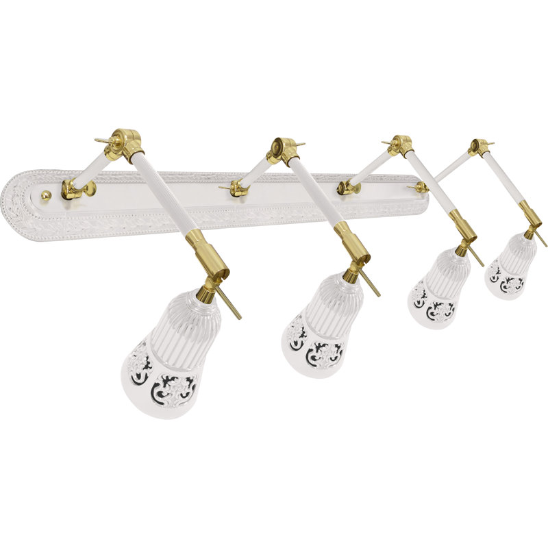 Folger 4-Light Dimmable Spotlight, Bright Gold/White