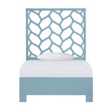 Silas King Platform Bed, Light Blue