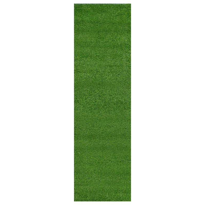 Brittannie Indoor/Outdoor Waterproof Artificial Grass Turf Rugs, Runner 2'7" x 8'