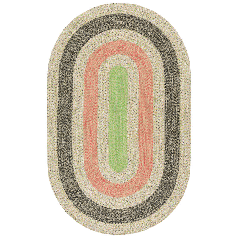 Whiddon Woven Performance Machine Washable Performance Chevron Indoor/Outdoor Area Rug, Oval 5' x 8'