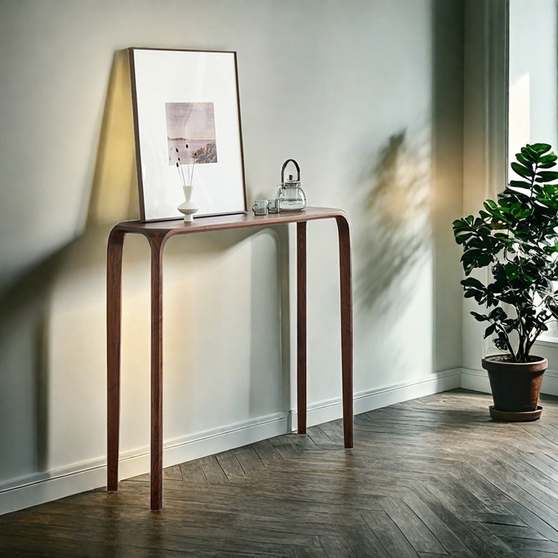 Console en noyer noir, H 35,4 po x l 31,5 po x P 13,8 po