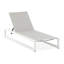 Chaise longue d'extérieur réglable à 5 niveaux, structure en aluminium durable et filet en textilène, parfaite pour le patio / la piscine
