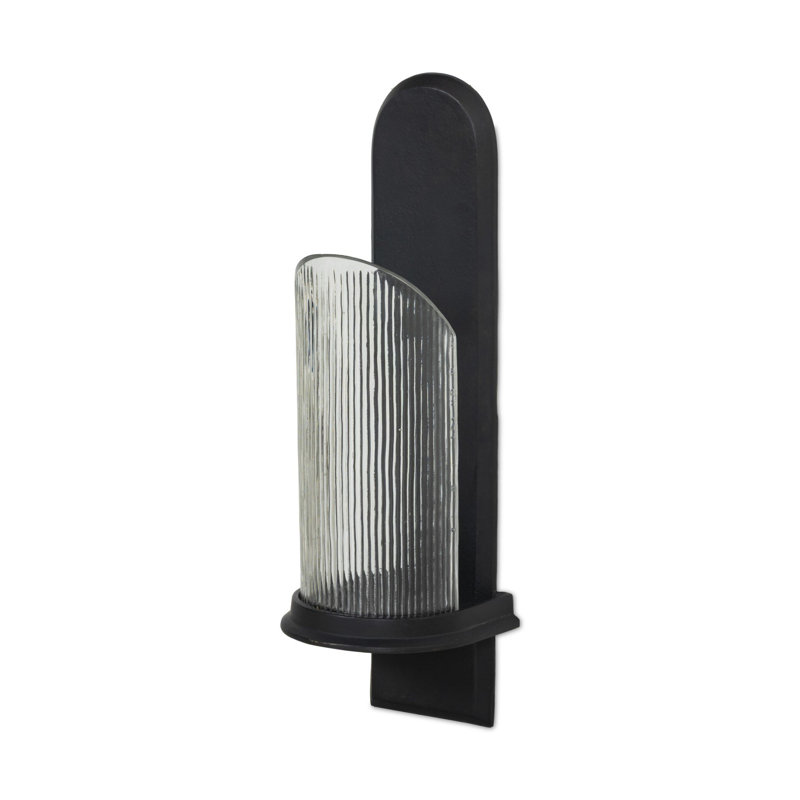 Ensemble de porte-bougie mural Elorie - noir antique