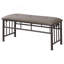 Banc rembourré brun et bronze foncé