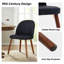 Chaise d'appoint rembourrée en lin avec pieds en bois massif (ensemble de 4)-1306731705