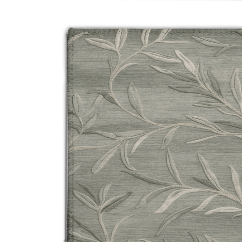 Tapis d'intérieur et d'extérieur gris Botanical, Rectangle 4pi x 6 pi