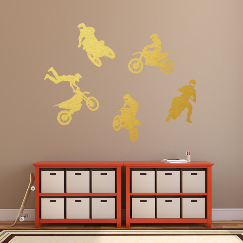 Adhésif décoratif motocyclette tout-terrain, Or