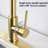 Brushed Gold Kitchen Faucet With Stainless Steel Pull Down And Soap Dispenser - Scratch, Rust, Spot 360 Swiveling Spout Potent Spray Function 1.8Gpm Flow Volume In Hue 360-Degree Swivel Robust-587259505