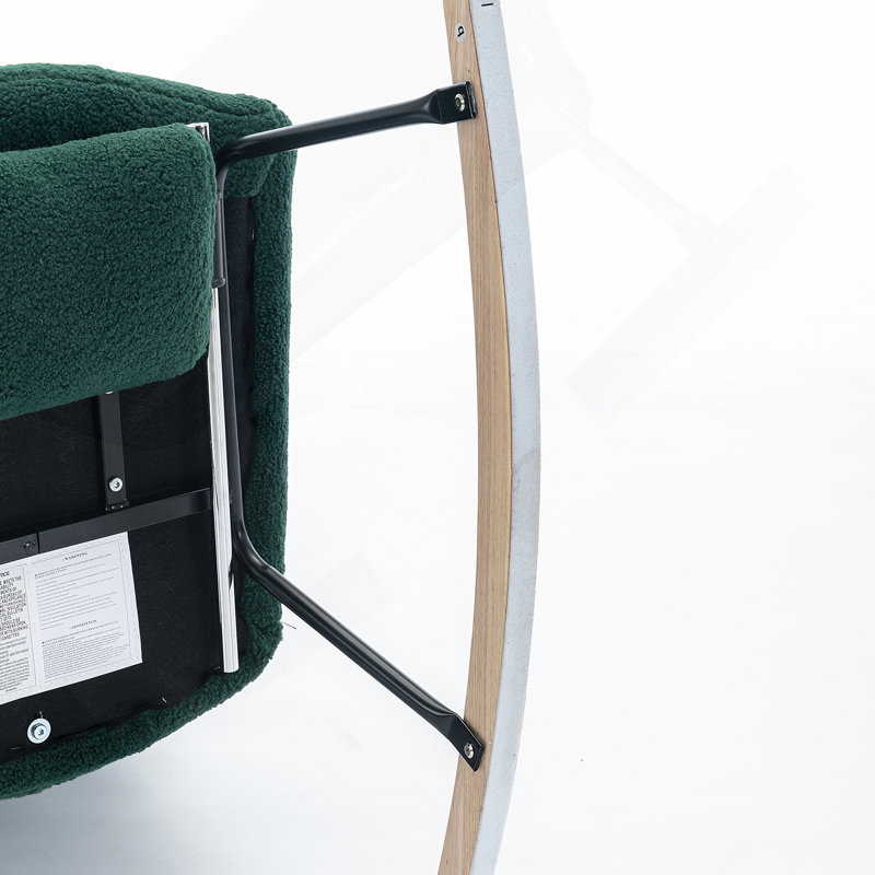 Chaise berçante moderne Marsa, Vert foncé