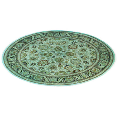 Overdyed One-of-a-Kind 9' 1" x 9' 1" Hand Knotted Area Rug