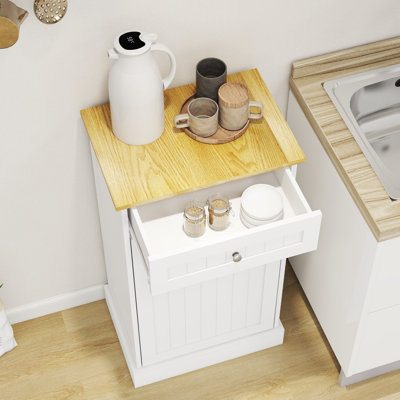 Armoire poubelle de cuisine à un tiroir et un compartiment