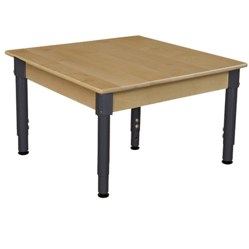 Table d'activité carrée à hauteur ajustable, L 30 po x l 30 po, 13 po à 18 po, Non