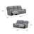 Cote 2Pc Power Recliner Sofa And Loveseat Set W USB, Console, Gray Boucle
