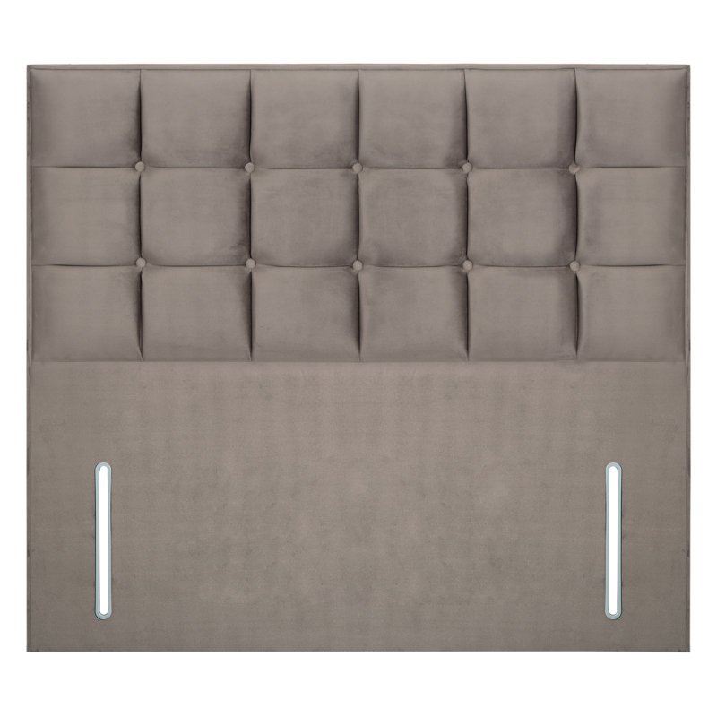 Upholstered Headboard, Double (4'6'), Mole, Velvet
