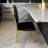 Velvet Upholstered Metal Parsons Chair