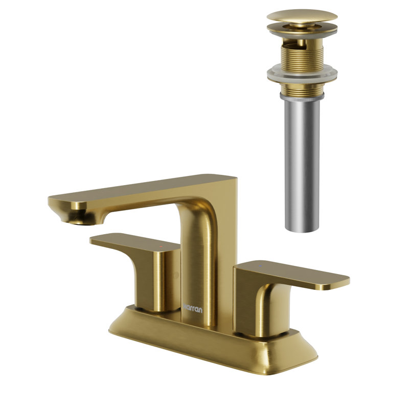 Venda 2-handle Bathroom Faucet with Drain Assembly, Brushed Gold