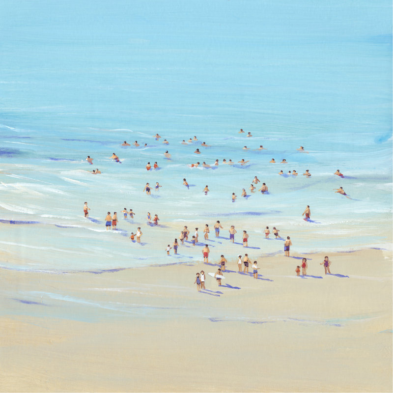 Beach Day I by Tim OToole - Wrapped Canvas Painting, 91cm H x 91cm W x 3.8cm D