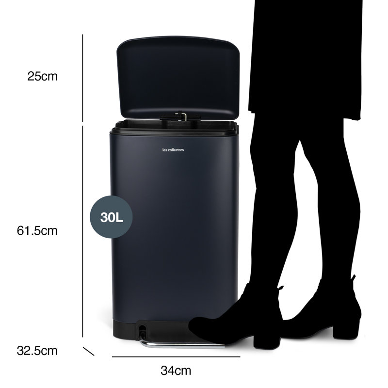 Abfalleimer mit Fußpedal, 30 L, Dark blue
