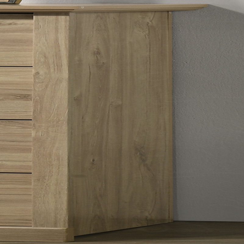 32"W 4-Drawer Chest with Handles, Light Oak